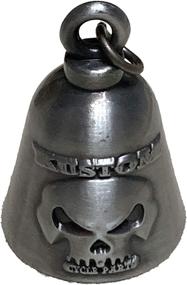 img 1 attached to 🛎️ Universal Polished Skull Bell Hanger Kit with Included Bolt, Ring, and Bell - Suitable for Harley Davidson Motorcycles & More! Proudly MADE IN THE USA! (Gun Metal Bell)