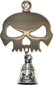 img 4 attached to 🛎️ Universal Polished Skull Bell Hanger Kit with Included Bolt, Ring, and Bell - Suitable for Harley Davidson Motorcycles & More! Proudly MADE IN THE USA! (Gun Metal Bell)