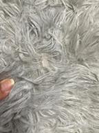 img 1 attached to Plush Grey Shaggy Area Rug 6X9 For Modern Indoor Decor, Extra Soft And Cozy Carpets For Bedroom, Living Room, And Kids' Rooms - Rainlin Fluffy Rugs review by Tom Lawson