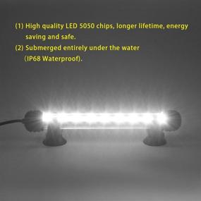 img 2 attached to 7.5-Inch LED Aquarium Light for Crystal Clear Underwater Illumination - Submersible Fish Tank Lighting in White