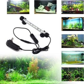 img 3 attached to 7.5-Inch LED Aquarium Light for Crystal Clear Underwater Illumination - Submersible Fish Tank Lighting in White