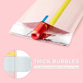 img 1 attached to 50PCS Fuxury Poly Bubble Mailers With Gift Box Pattern For Jewellery, Cosmetics & Designer Boutique Items - Custom Padded Waterproof Envelopes