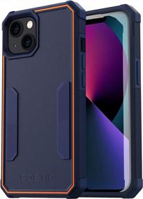img 4 attached to Neon Poetry IPhone 13 Case - Dual Layer Heavy Duty And Slim Shockproof Protective Cover, Navy Blue - Ideal For 2021 New IPhone 13 (6.1 Inch)