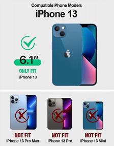 img 3 attached to Чехол Neon Poetry для iPhone 13 — двухслойный прочный и тонкий противоударный защитный чехол, темно-синий — идеально подходит для нового iPhone 13 (6,1 дюйма) 2021 года