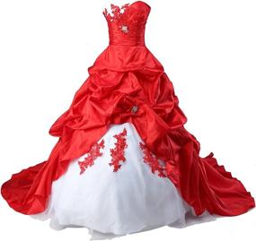 img 4 attached to 👰 Sweetheart Black and White Wedding Dresses for Women - Babygirls Clothing