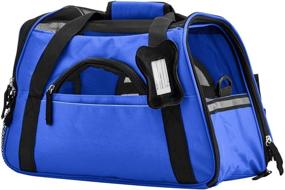 img 4 attached to 🐾 Airline Approved Soft-Sided Pet Carrier with Fleece Bolster Bed - Ideal for Small to Medium Cats and Dogs - Carry Your Pet On-Board Safely and Comfortably