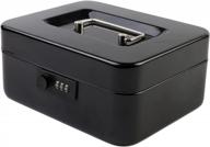 secure your cash with kyodoled medium money box - combination lock and money tray for safety - 7.87"x 6.30"x 3.54" - black, medium logo