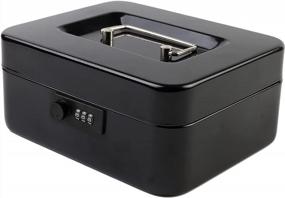 img 4 attached to Secure Your Cash With KYODOLED Medium Money Box - Combination Lock And Money Tray For Safety - 7.87"X 6.30"X 3.54" - Black, Medium