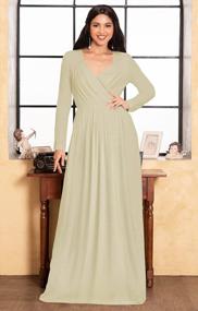 img 2 attached to Elegant Women'S Empire Cocktail Maxi Dress With Versatile Long Sleeves For Evening Events - KOH KOH