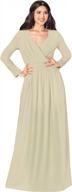 elegant women's empire cocktail maxi dress with versatile long sleeves for evening events - koh koh логотип