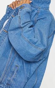 img 1 attached to Women'S Plus Size Jean Jacket Trucker Denim Jacket
