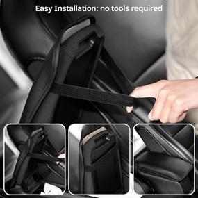 img 1 attached to 🚗 RAYIOU Center Console Cover Leather Pad - Waterproof Car Armrest Protection Pad for Car/SUVs/Truck - Black