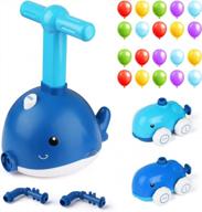 stem science toy for kids - vanmor power balloon car, inertial balloon-powered aerodynamic racer with inflatable balloon pump and 20 balloons. perfect preschool party supplies for boys and girls. logo