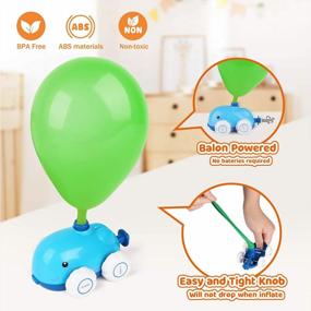 img 1 attached to STEM Science Toy For Kids - Vanmor Power Balloon Car, Inertial Balloon-Powered Aerodynamic Racer With Inflatable Balloon Pump And 20 Balloons. Perfect Preschool Party Supplies For Boys And Girls.