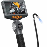 industrial-grade articulating inspection camera with 5" ips screen and hd 1080p flexible cable snake logo