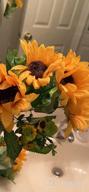 img 1 attached to 2 Pack Lvydec Artificial Sunflower Bouquet - Brighten Home Decor With Fake Yellow Flowers For Weddings & More! review by Chadwick Webster