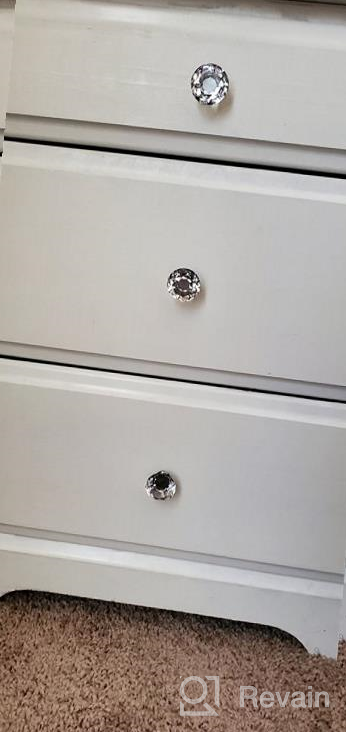 img 1 attached to 12-Pack GoodtoU Black Glass Diamond Dresser Knobs - 30Mm Black Drawer Knobs For Girls' Room, Cabinets, Drawers, Dressers And Cupboards - Clear Black Knobs With Enhanced SEO (Black) review by Greg Moore