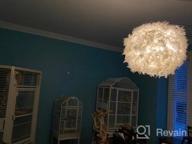 img 1 attached to Waneway 11.8 Inches White Feather Lamp Shade for Ceiling Pendant Light, Table Lamp, and Floor Lamp - Ideal for Living Room, Bedroom, Wedding, or Party Decoration review by Gus Gutierrez