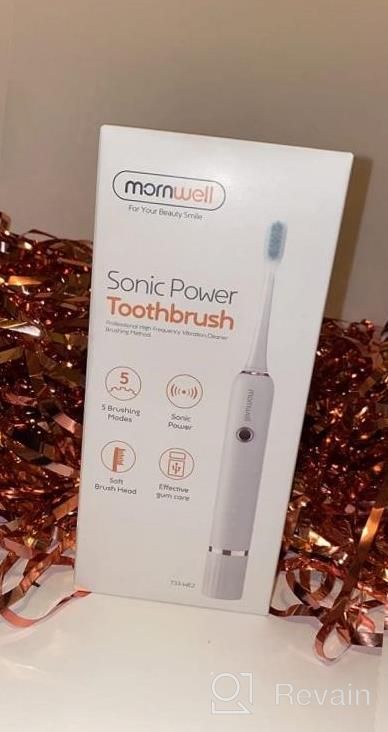 img 1 attached to Mornwell Sonic Electric Toothbrush - USB Rechargeable And Powerful, With 4 Modes And Smart Timer For Whitening, Suitable For Adults And Kids; One Charge Lasts 30 Days review by Sergio Wingate