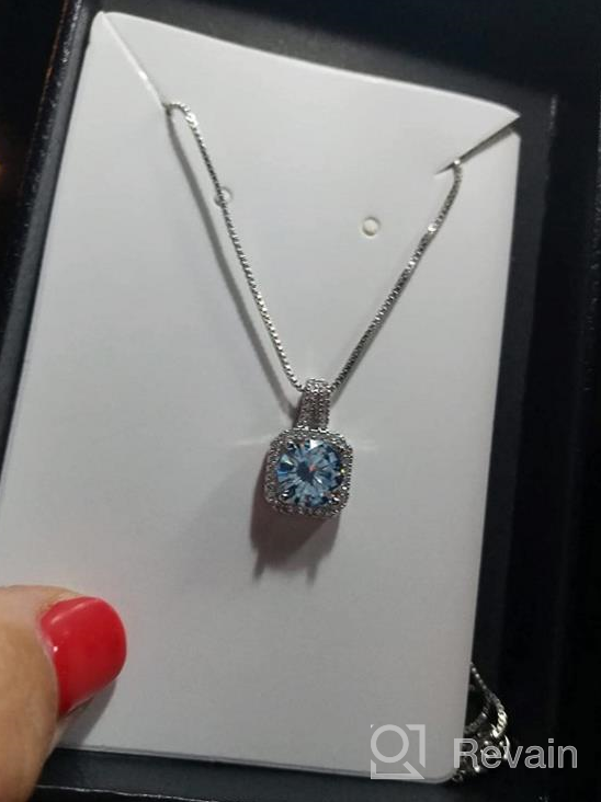 img 1 attached to Bamos Solitaire Cubic Zirconia Necklace 🌟 – Enhance Your Jewelry Collection with Elegance review by Adam Boudreau