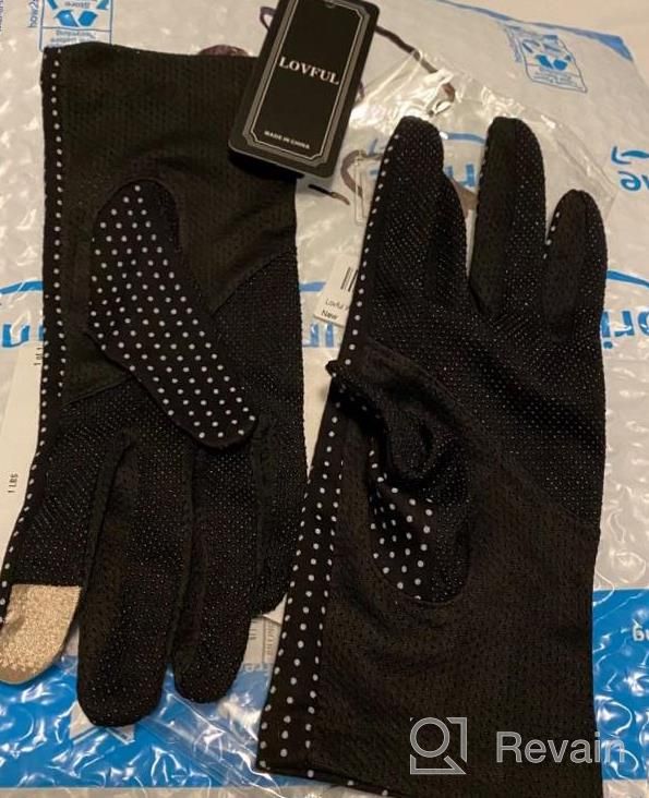img 1 attached to 🧤 Lovful Women's Sunscreen Gloves: Lightweight Cotton Touch Screen Driving Gloves with UV Sun Protection review by David Thomley