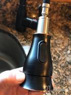img 1 attached to Matte Black Ufaucet Single Handle Pull Out Sprayer Kitchen Faucet With Deck Plate, Brass Sink Faucet For Pull Down Kitchen Use review by Zach Clements