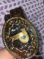 img 1 attached to Large Gold Western Belt Buckle With Initials ABCDEFG To Y For Men And Women (ABC-Z) review by Michael Norwood