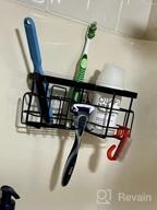 img 1 attached to Organize Your Toothbrushes And Toothpaste With HappyHapi'S Rustproof Adhesive Holder For Bathrooms And Campers review by Kenny Loeslein