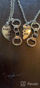 img 8 attached to 👯 Партия преступников: MJartoria гравированные ожерелья для двух лучших друзей