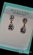 img 1 attached to 💎 Pave Teardrop Earrings: Sterling Silver Double Pear CZ Crystal Rhinestone Bridal Jewelry for Wedding review by Katrina Coniglio