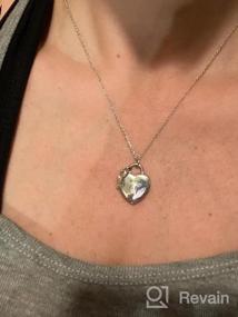 img 5 attached to Ожерелье-медальон в виде сердца из стерлингового серебра с подвеской в ​​виде замка и ключа для женщин, мам