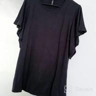 img 1 attached to Women'S Short Ruffle Sleeve Blouse: PrinStory'S Casual Round Neck Shirt For Summer Tops review by Shawn Torres