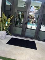img 1 attached to Brown Outdoor Door Mat 24"X36": Non Slip, Waterproof, Low Profile Entryway Rug W/Rubber Backing review by Hope Tribolet