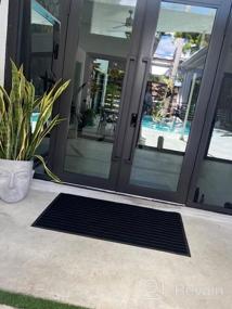 img 8 attached to Brown Outdoor Door Mat 24"X36": Non Slip, Waterproof, Low Profile Entryway Rug W/Rubber Backing