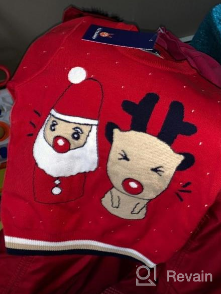 img 1 attached to 🎅 Sweetkids Santa Reindeer Christmas Sweater: Red Nose Ugly Xmas Sweater for Little Boys and Girls review by Chris Sweeton