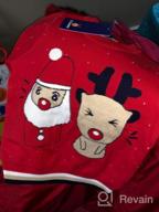 img 1 attached to 🎅 Sweetkids Santa Reindeer Christmas Sweater: Red Nose Ugly Xmas Sweater for Little Boys and Girls review by Chris Sweeton