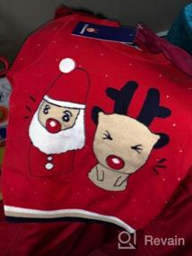 img 4 attached to 🎅 Sweetkids Santa Reindeer Christmas Sweater: Red Nose Ugly Xmas Sweater for Little Boys and Girls