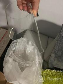img 5 attached to Шикарные геометрические стеклянные вазы с металлической подставкой - элегантный набор подсвечников Hurricane для свадьбы и домашнего декора