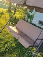 img 1 attached to Enjoy The Outdoors In Style: GOLDSUN Durable 2-Seat Swing With Weather-Resistant Canopy And Removable Cushion review by Kaushik Inlawker
