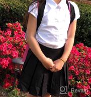 img 1 attached to Bienzoe Big Girl's School Uniforms: Oxford Short Puff Sleeve Blouse - Classic & Comfortable Choice for School Attire review by Nick Reddy