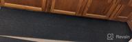 img 1 attached to Non-Skid Brown Kitchen Runner Rug - 18"X59" - Machine Washable, Easy To Clean Kitchen Floor Mat By Color G review by Lynn Martinez