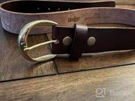 img 1 attached to Crafted In The USA: Full Grain Leather Belt With Solid Brass Buckle - 1-1/2" (38Mm) Width review by Damon Blazis
