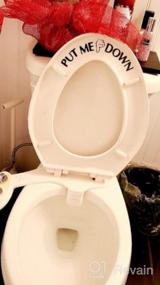 img 6 attached to VinBee 4 Pack DIY Removable Toilet Seat Decal Funny Washroom Reminder Bathroom Sticker - Put ME Down