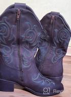 img 1 attached to Women'S Cowboy Boots 9800Mid Calf CowgirlWestern Embroidered Pull-On - Vepose Ladies' Boots review by Andres Mayes