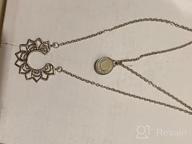 img 1 attached to Boho Chic: Moon And Map Layered Necklaces For Women And Girls By Edary review by David Guliford