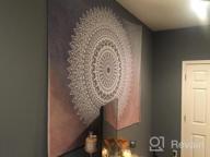 img 1 attached to Dremisland Grey Mandala Flower Tapestry - Indian Hippie Bohemian Wall Hanging Bedding Tapestry (L:80"X60") For Modern Home Decor review by Julie Valenzuela
