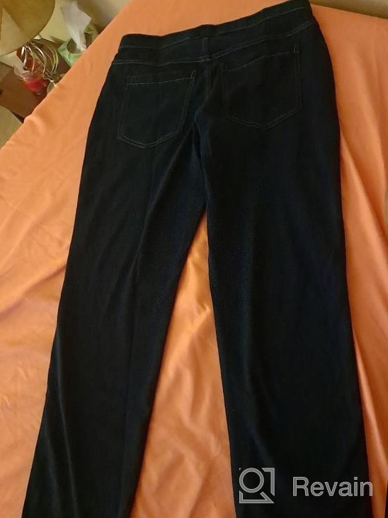 img 1 attached to Women'S Denim Capri Legging With Pockets, Classic Fit review by Rory Kelley