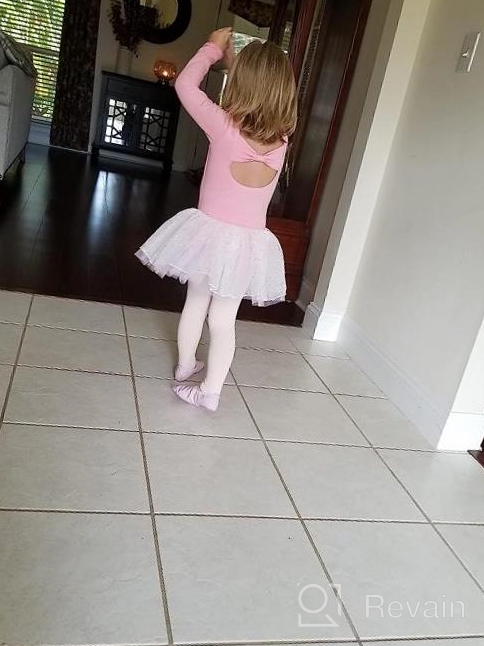 img 1 attached to Girls Ballet Leotard With Tutu Skirt Dance Dress Ballerina Outfit Long Sleeve review by Mike Schmidt