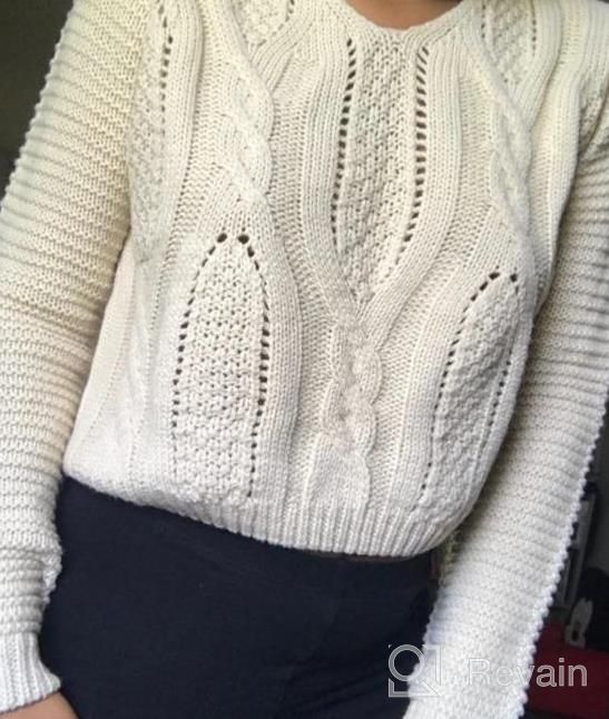 img 1 attached to Edgy And Chic: PrettyGuide'S Eyelet Cable Lace Up Cropped Sweater For Women review by Jolett Schneider