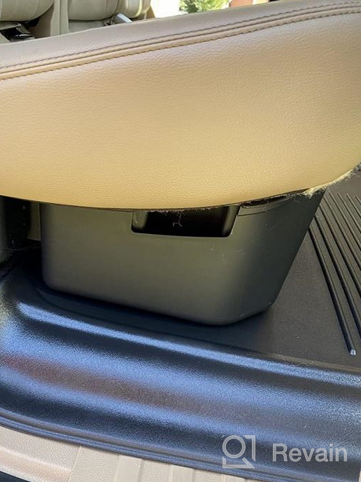 img 1 attached to OEDRO Upgraded Under Seat Storage Box Compatible With 2015-2023 Ford F150 SuperCrew Cab & Crew Cab - Unique Textured Black 2-In-1 Design Max Storage (Excl. Super Cab) review by Sonny Flores